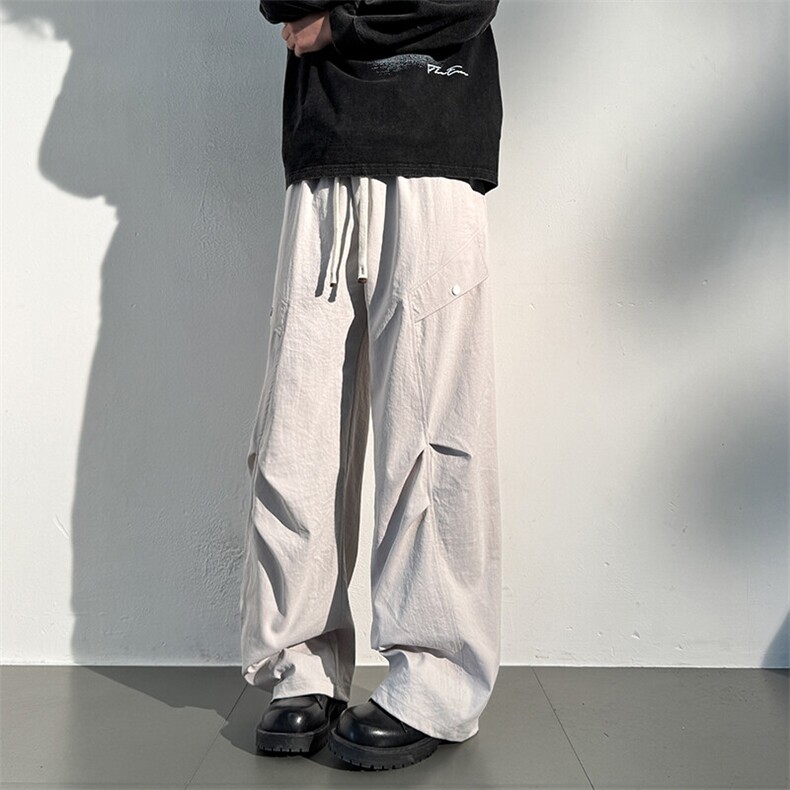 2025春款美式伞兵裤休闲阔腿宽松垂感休闲裤A406K312特P45,男装休闲裤,星座309（原A406）