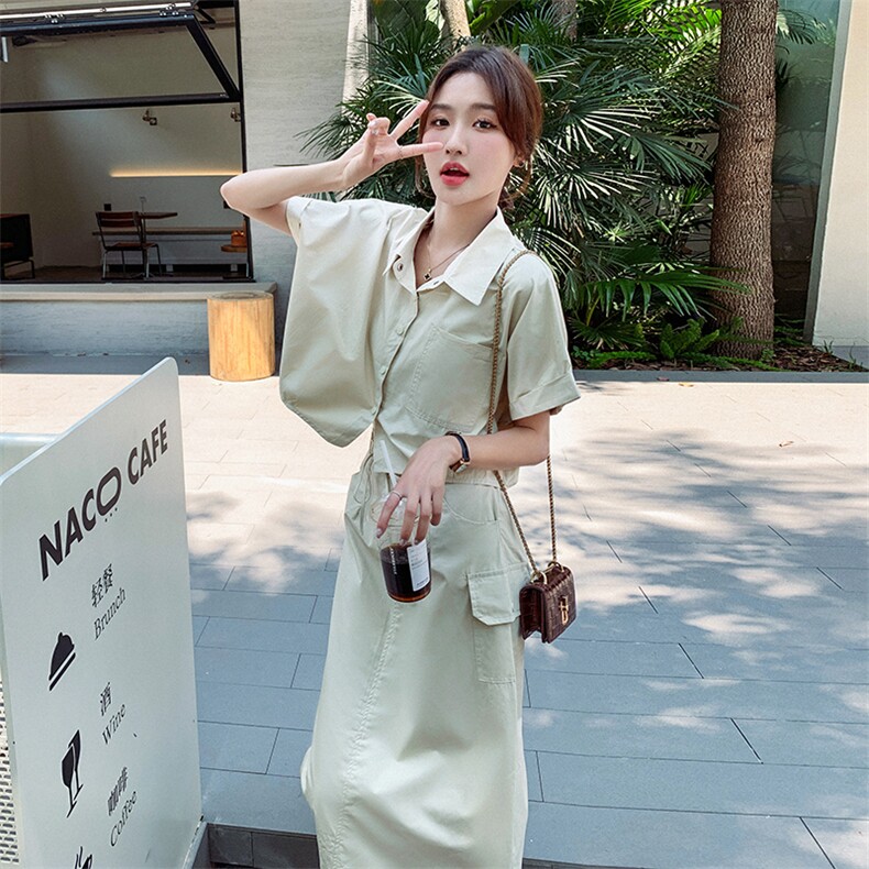 现货主推2025新款工装二件套2C129-8875-P125-K178,女装套装/套裙,2C129