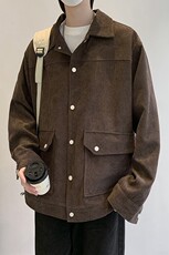 灯芯绒外套男款春秋季新款美式潮衣服工装夹克休闲上衣jk555-P70，男装夹克，星座505-3
