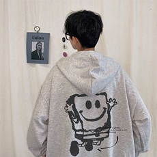KS21245-P38海绵宝宝连帽开衫卫衣男运动外套大码班服，男装卫衣，电商A040
