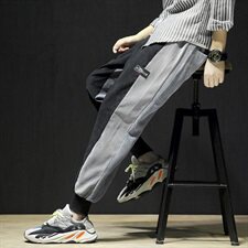 20春季新款日系黑墙大码工装灯芯绒潮流宽松撞色休闲裤K1017-P45，男装休闲裤，电商A009A（原A058A）