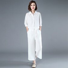 裤子2021年夏季潮流舒适宽松纯色，女装裤子，奕阳依阁