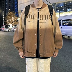 2026春复古牛仔夹克男街头涂鸦工装外套JK3315，男装夹克，星座1108