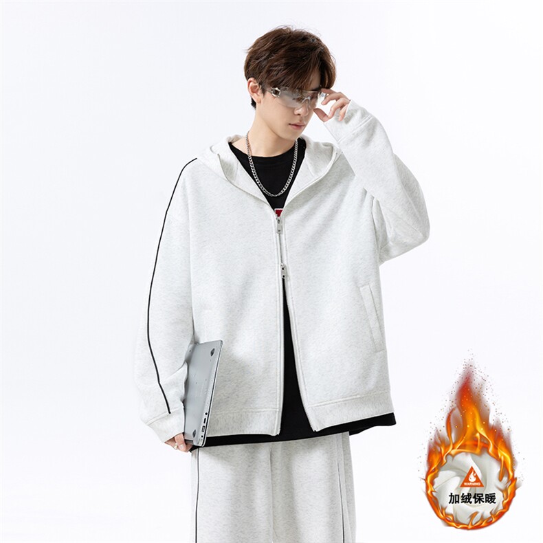 加绒加厚运动服套装W4683JR（加绒）特P60/K8666JR（加绒）特P45,男装休闲套装,电商A007