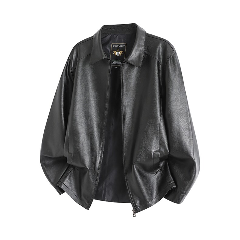 新款皮衣PU材质男款冬季防风夹克309B-3-6608-P58，男装皮衣，星座1409-3