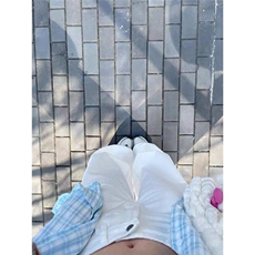 MISSMARM蓝色格子防晒衬衫女春夏韩版宽松休闲设计感长袖衬衣外套，男装防晒衣，星座1210-1
