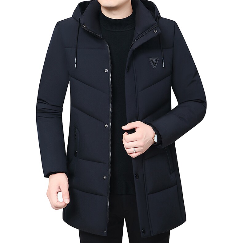 2023冬季新款可脱卸帽棉衣服中年男士商务休闲加厚保暖棉服外套,男装棉衣,电商B212（原钱塘6029）