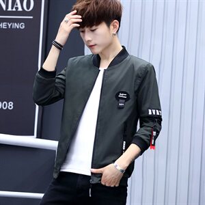 外套男韩版潮流修身帅气秋季衣服春秋新款棒球服薄款夹克H617图片
