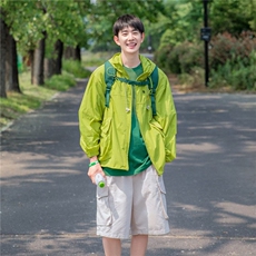 户外骑行UPF50+防晒衣女夏2025轻薄款速干透气绿色防晒服外套潮，男装防晒衣，星座1210-1