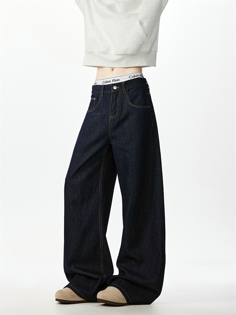 美式丹宁色弯刀牛仔裤男潮牌香蕉休闲长裤喇叭裤K2511P55,男装牛仔裤,电商A062