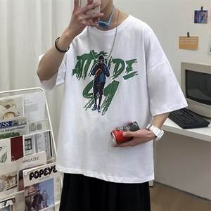 港风夏季t恤男潮流时尚印花t恤男A210-A8366-P32图片