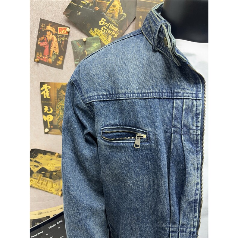 B221美式高街暗黑小众重工艺加厚牛仔外套SY2433-P95控129,男装工装外套,电商B221