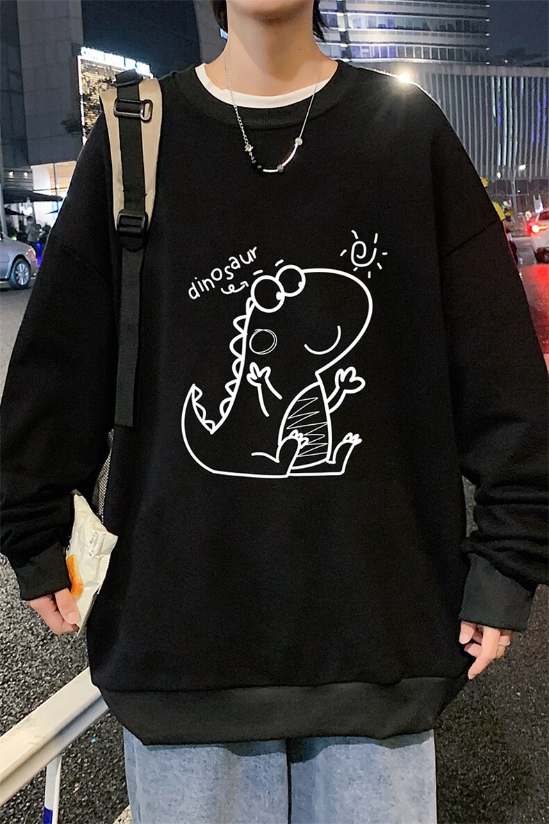 S6172-P28加绒款-P33秋季圆领卫衣男大码韩版宽松长袖外套,男装卫衣,电商A040