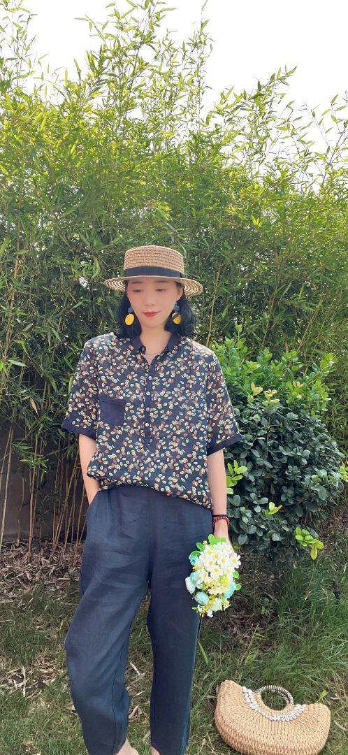 纯苎连衣裙小衫裤子裙子衬衣 时尚风 风淑女风休闲风，女装连衣裙，川哲