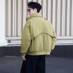 M-3XL B353 9501 P245 90白鸭绒黑色立领冬羽绒服 80-109g图片