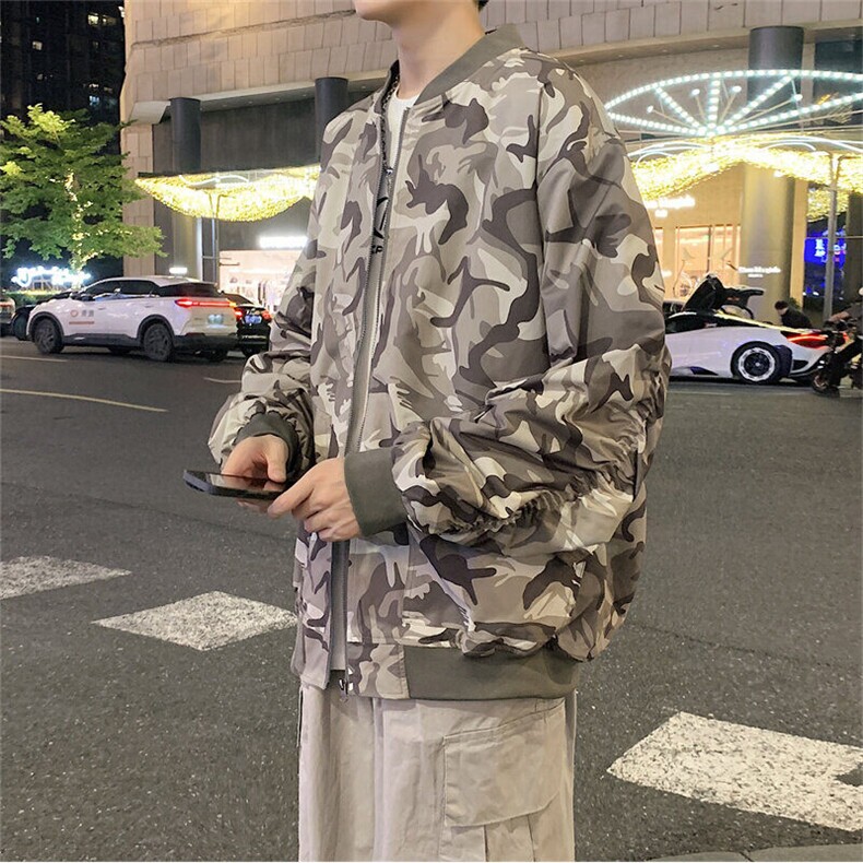 春季飞行服夹克外套男简约休闲百搭棒球服上衣迷彩P65JK837-P60,男装夹克,电商B306