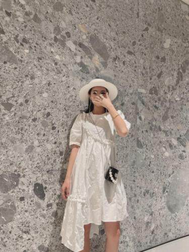 夏季新款韩版连衣裙，女装连衣裙，米壹