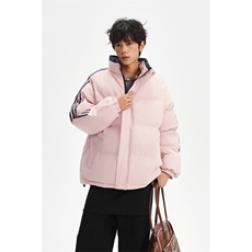 ！冬季条纹五防立领加绒加厚棉衣情侣撞色棉服外套MY7777-P68，男装棉衣，星座610B-1