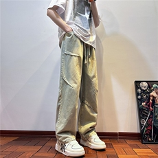 k1077-p55-控78现货宽松拉链cleanfit牛仔裤马丁靴黑暗，男装牛仔裤，星座116