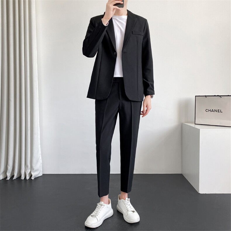 TW89-P110夏季时尚薄款青年痞帅西服西裤两件套装正装礼服,男装西服,星座507A（原星座306B-2）