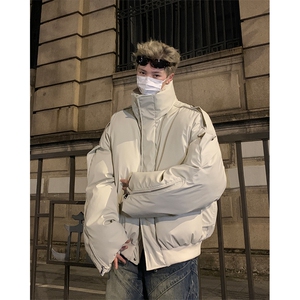 405A  美式高街个性金属设计短款pu皮面包服  MY24918-P155控188图片
