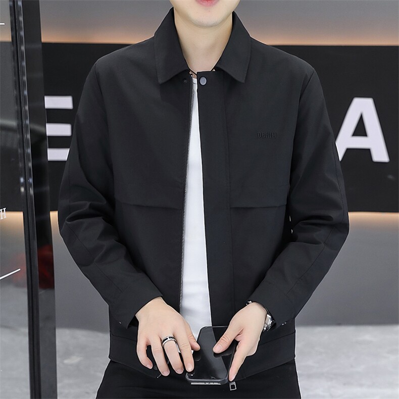秋季新款主推男士商务休闲百搭简约翻领夹克外套上衣男2499P85，男装夹克，电商B226