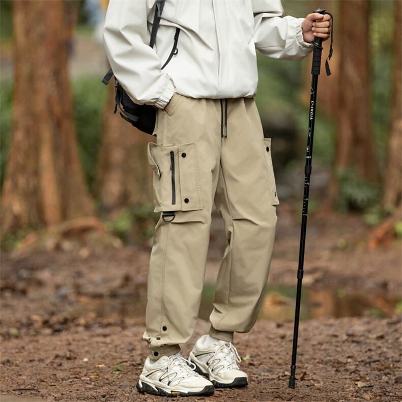 工装机能冲锋裤子男春季户外运动登山休闲束脚长裤男 K3505 特P58图片