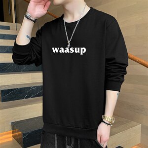 2026秋季新款潮流男士字母印花卫衣大码班服1210-2-F132-P16图片