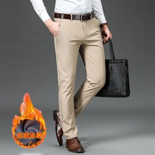 秋冬季男士商务休闲裤青年时尚修身弹力小西裤潮裤XK6018加绒p50，商品下架区，星座224