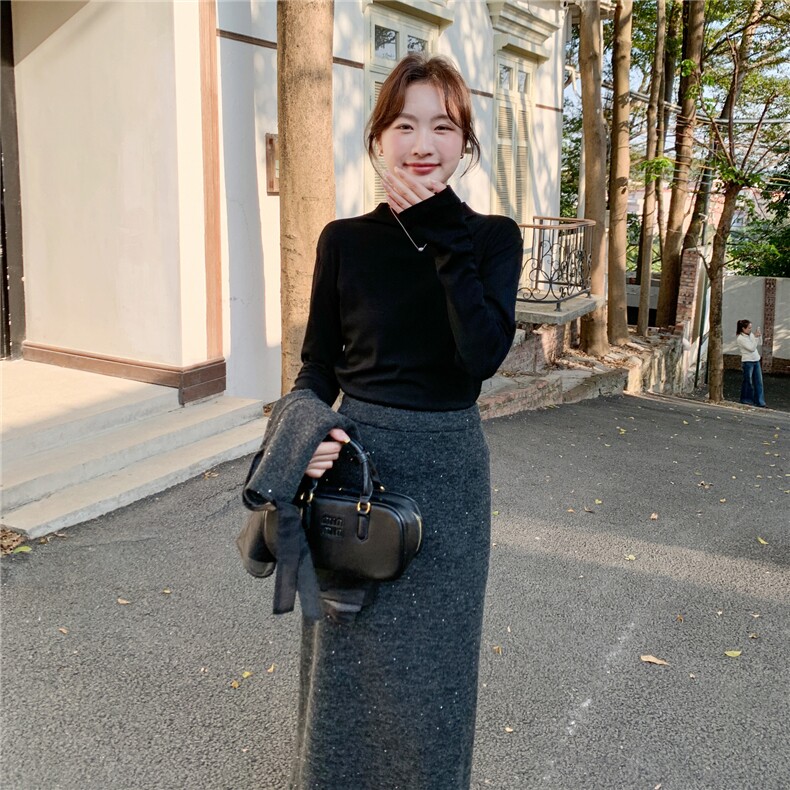 2026年春季新款高级感毛呢时尚套头马甲三件套装女气质套裙,女装套装/套裙,艾米莉亚