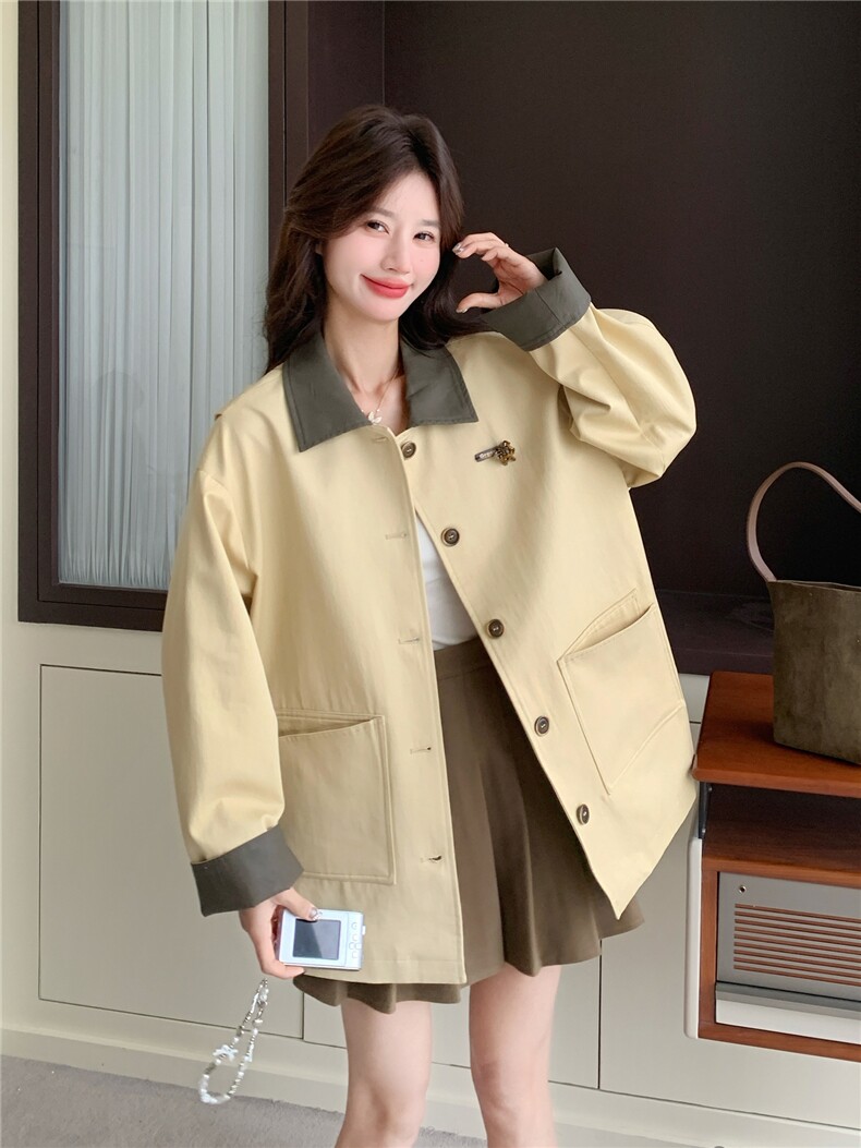 【现货数据款】2026春季新款韩系风衣外套女B101-2681-P175-K288，女装风衣，浙宝101