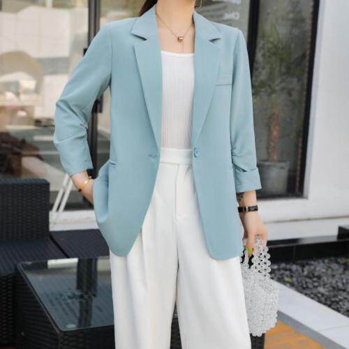 韩版修身显瘦西装外套，女装西装，千利红