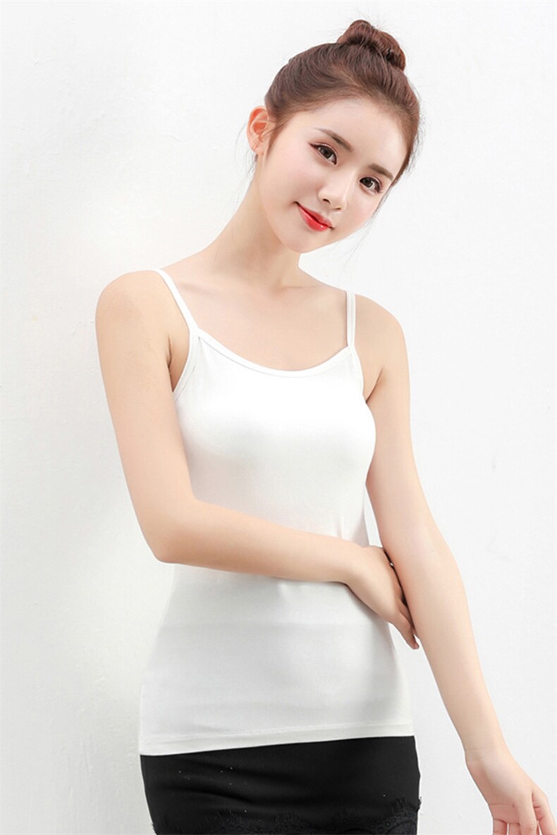 潮流舒适简约个性拼色吊带背心莫代尔新款时尚，女装背心吊带，丝露怡语