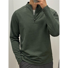 高品山系户外机能速干透气立领半拉链运动长袖T恤男女A1344-P48，男装T恤，星座1505