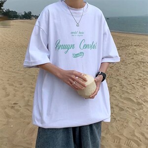男圆领纯棉T恤宽松短袖T174P28图片