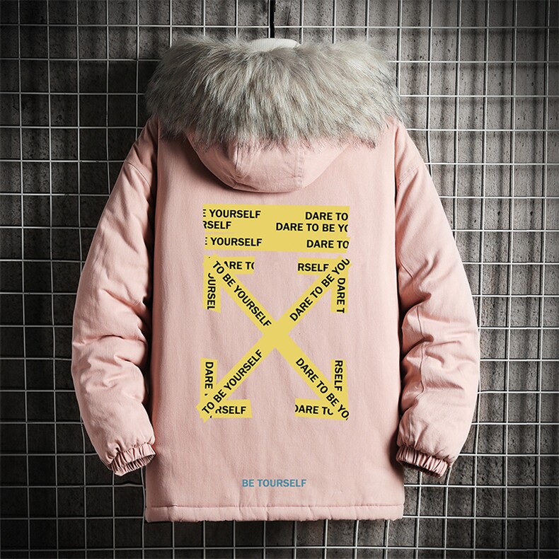MM48127-P130冬季大毛领衣男士大码加厚袄男服网格挂拍,男装棉衣,电商A040A