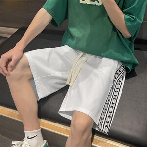 百搭针织拼接潮流运动风冰丝五分短裤  DK523-特批21图片