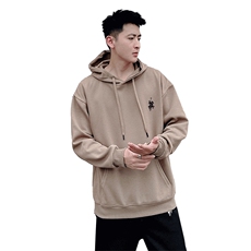 时尚潮流秋季男士宽松长袖卫衣休闲百搭舒适外套男装，男装卫衣，德尔信羊绒