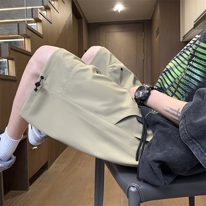 港风工装休闲裤高街五分裤宽松沙滩裤直通短裤DK306 P35图片