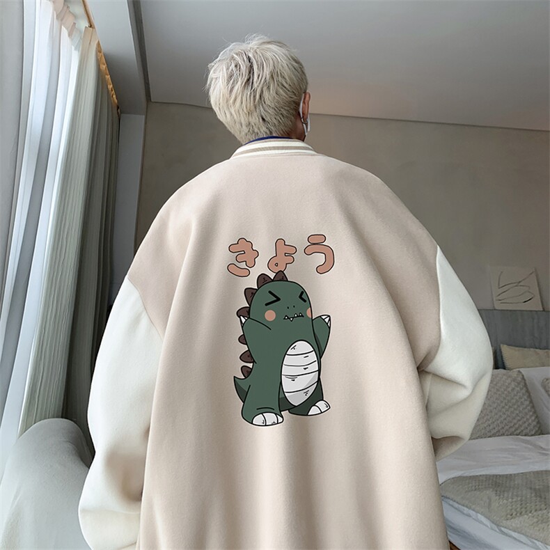 摇粒绒棒球服男大码开衫卫衣男夹克BF86037-P65,男装夹克,电商A040