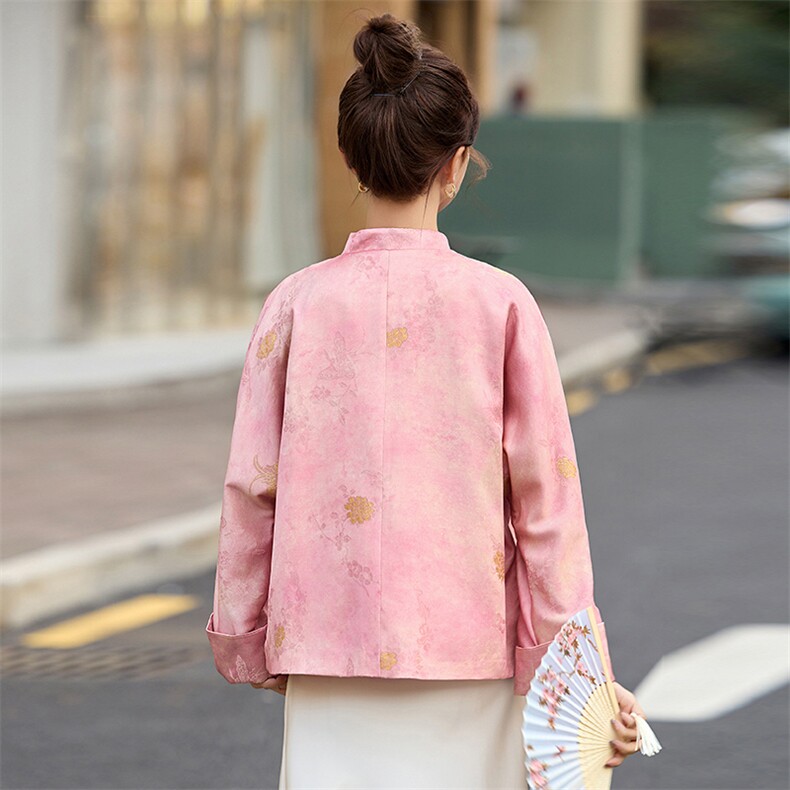 2025年春季新款新中式提花外套女,女装短外套,沁沁公主