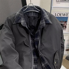 假两件拼接小众棒球服棉衣男士冬季保暖设计感外套男生潮，男装棉衣，星座410-6（原星座1304-1）