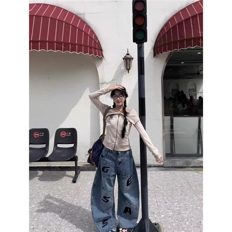 儿童牛仔裤男童春秋款2025新款童装卡通简约百搭长裤青少年老爹裤,男装牛仔裤,星座1210-1