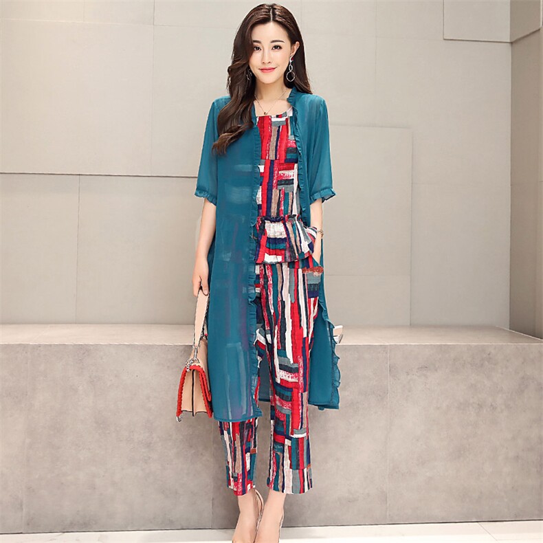 印花拼色图案休闲无袖2021年夏季套装/套裙清纯甜美口袋,女装套装/套裙,香香