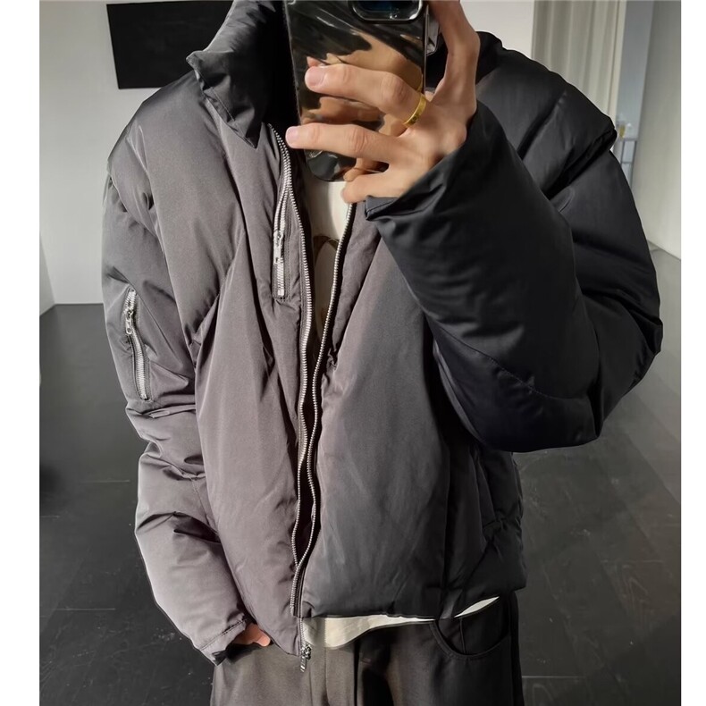 【有货】DM8211-P103美式立领解构多拉链宽松百搭棉衣棉服外套男,男装棉衣,星座603-2