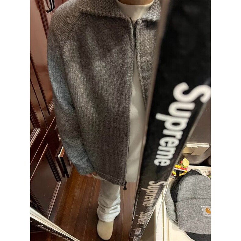 【有货】DM349-P65美式复古潮流宽松百搭休闲常规拉链长袖加厚,男装针织衫/毛衣,星座603-2