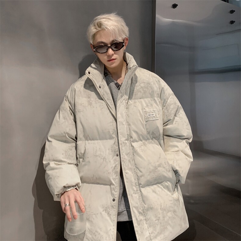 W8212P120控168冬季新款扎染花边刺绣休闲棉服羽绒棉上衣棉衣,男装棉衣,电商B205