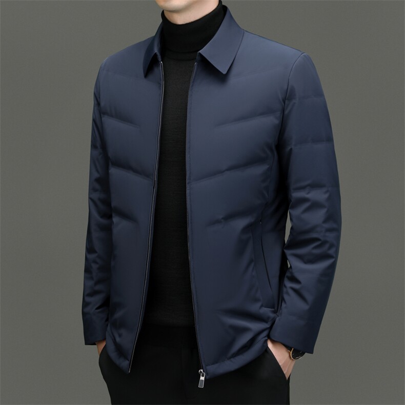 C91707钱塘2020-2新款商务休闲翻领简约中年男士羽绒服P260,男装羽绒服,钱塘207-2
