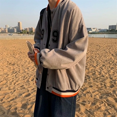 棒球服外套男ins港风潮牌宽松灯芯绒夹克韩版潮百搭上衣JK99-P60，男装夹克，星座1008-1