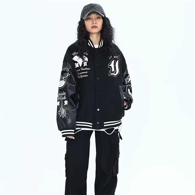 1506/QA1150/P81新款美式休闲棒球服潮牌复古飞行员夹克情侣款图片